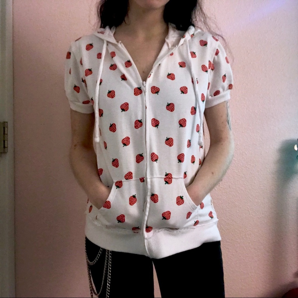 Strawberry Zip-Up Hoodie